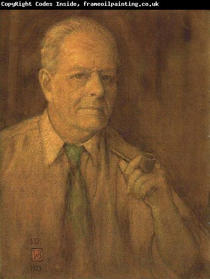 Charles W. Bartlett Watercolor self-portrait of Charles W. Bartlett, 1933, private collection